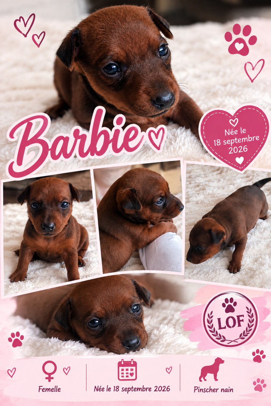 Jessica Savary - Chiots disponibles - Pinscher nain
